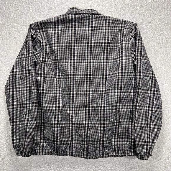 Dark Seas Division Flannel Golf Jacket Mens L Plaid Black Gray Lined Workwear - Picture 8 of 13
